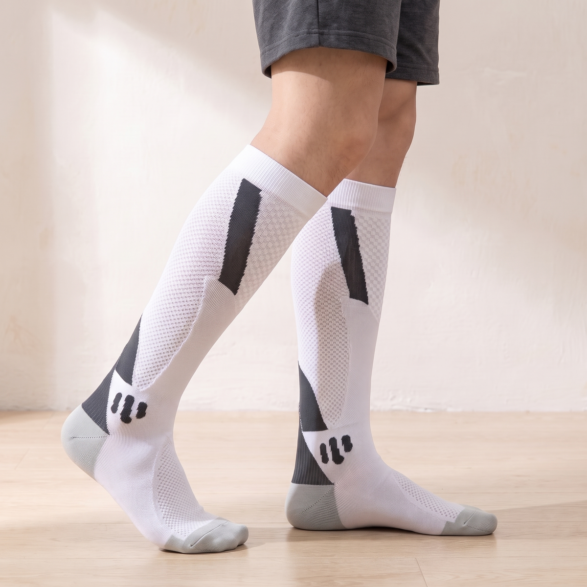 Chaussettes de contention montantes, lot de 2 paires