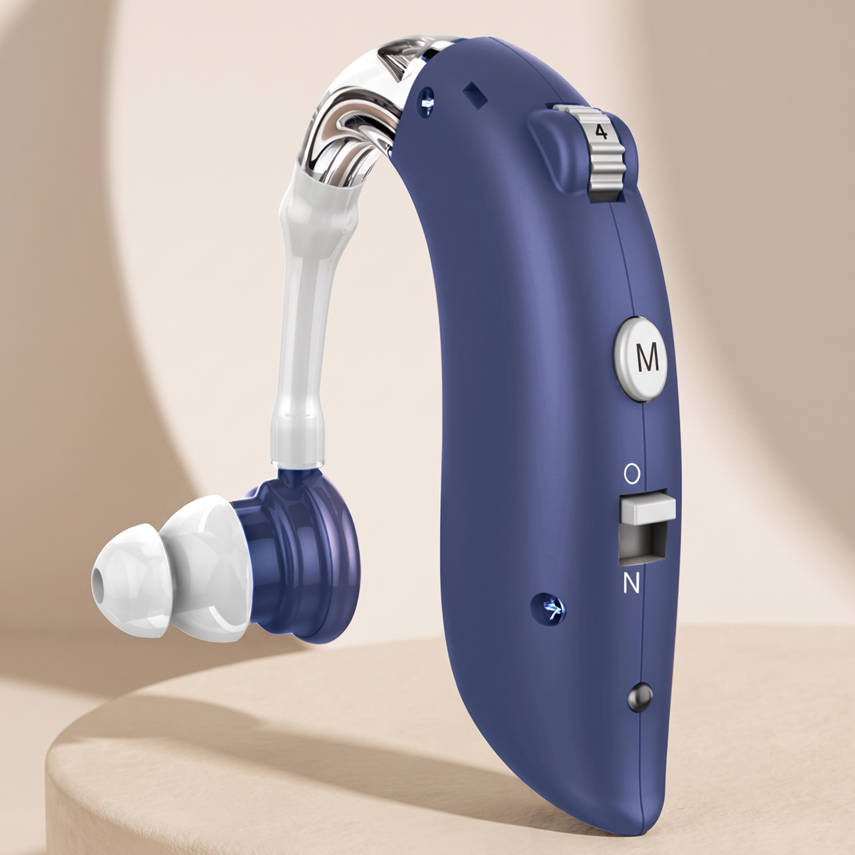 Appareil auditif rechargeable bleu avec réduction du bruit