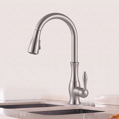Robinet de cuisine finition chrome mat