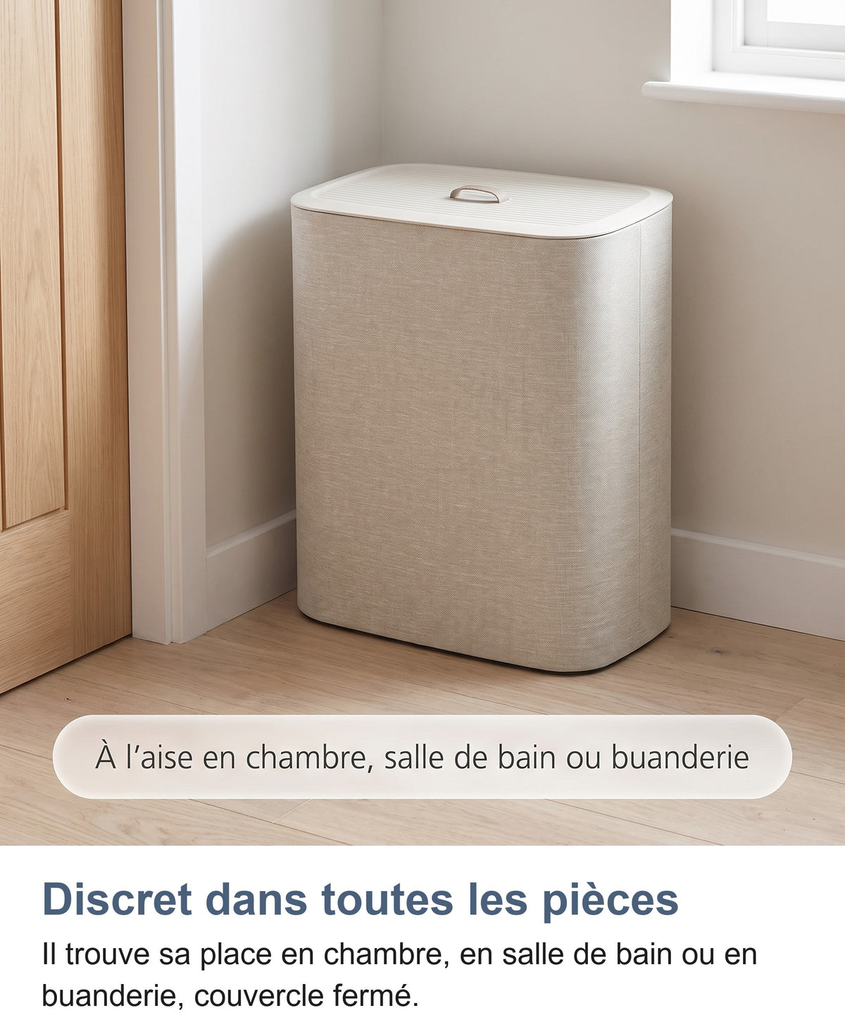 Panier à linge design dans une buanderie